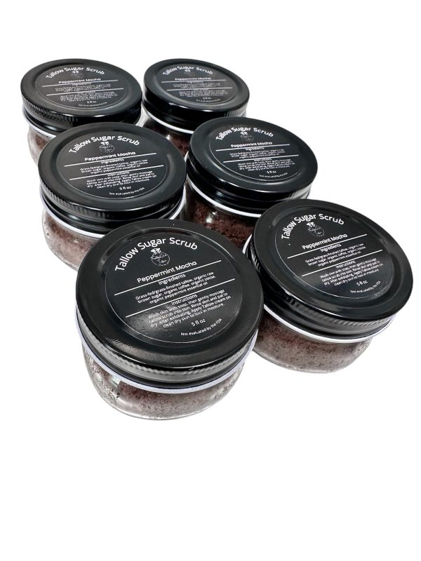 Tallow Sugar Scrub “Peppermint Mocha” (5 fl oz) - Image 4